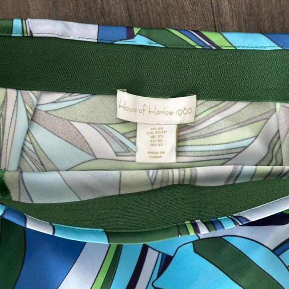 House of Harlow Satin Fringe Groovy Set Crop Top + Midi High Waist Skirt Size XS - Picture 10 of 11